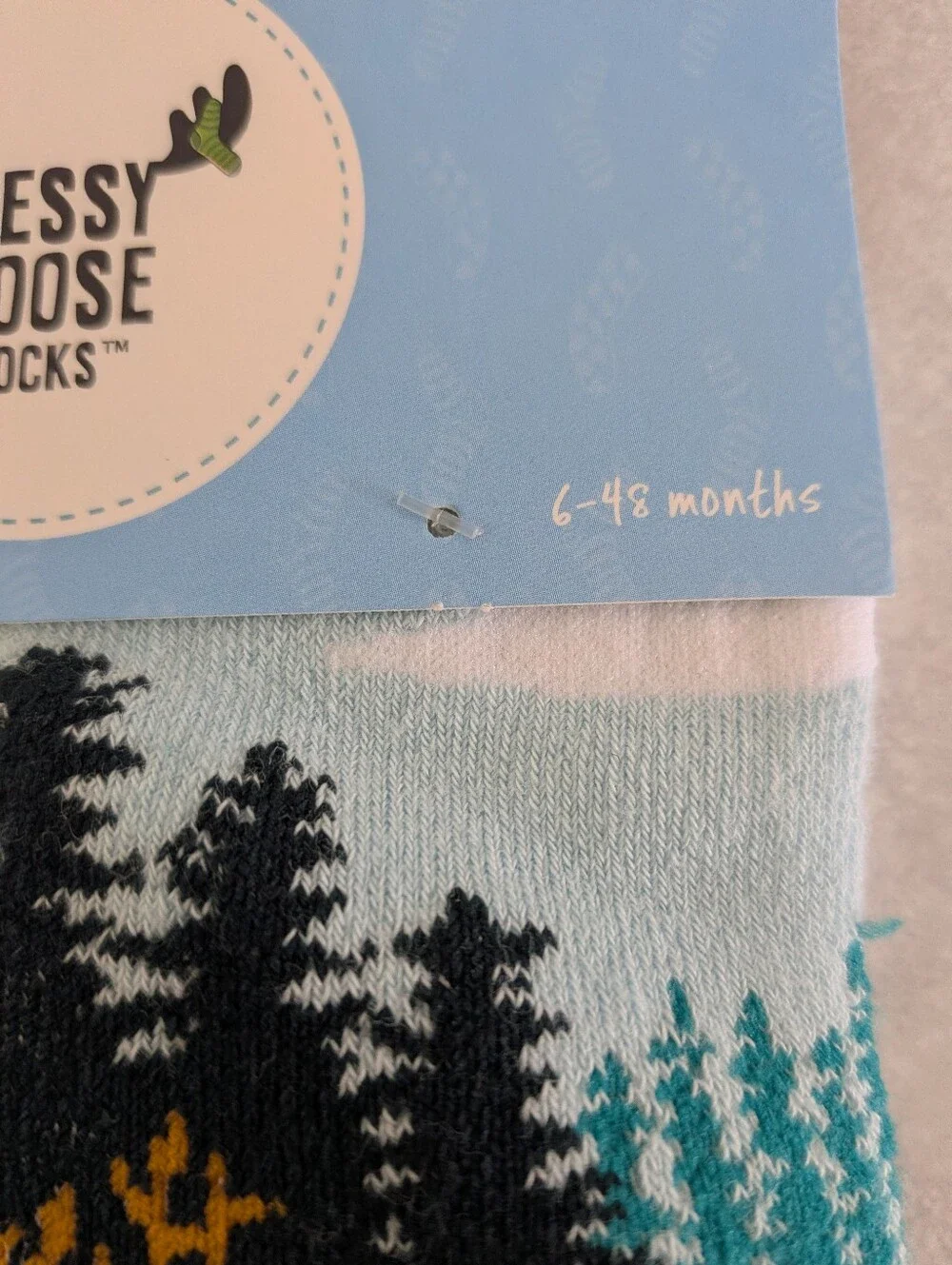 Messy Moose Kids Plush Animal Socks - Blue Wolf & Brown Moose